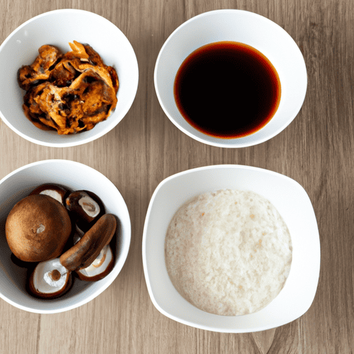 fujan  mushroom rice ingredients