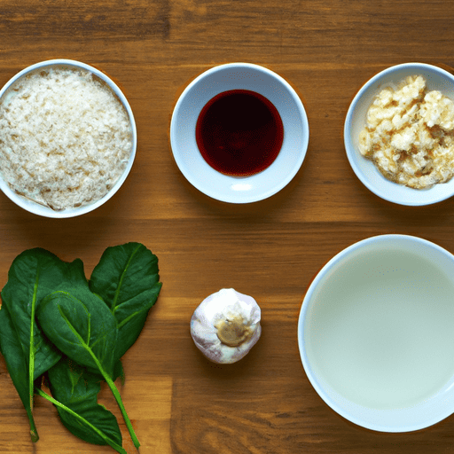 fujan  spinach rice ingredients