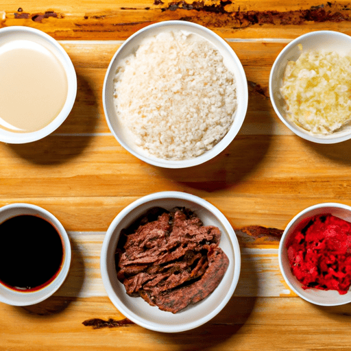 fujan  steak rice ingredients