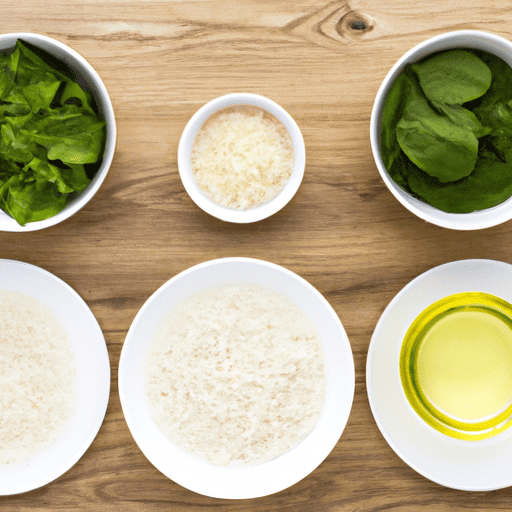 garlic spinach rice ingredients