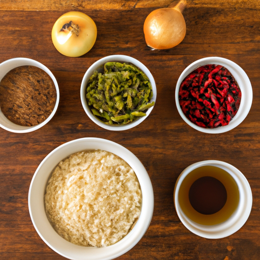 spicy green bean rice ingredients